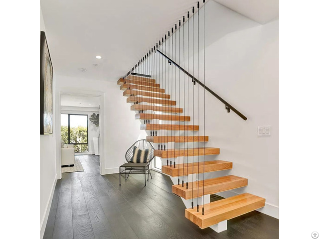 Floating Timber Stairs Custom Made Wooden Suspension Staircase