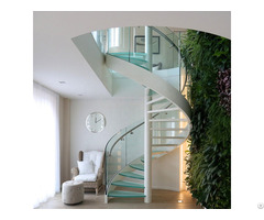 Customize Laminated Glass Treads Spiral Staircase