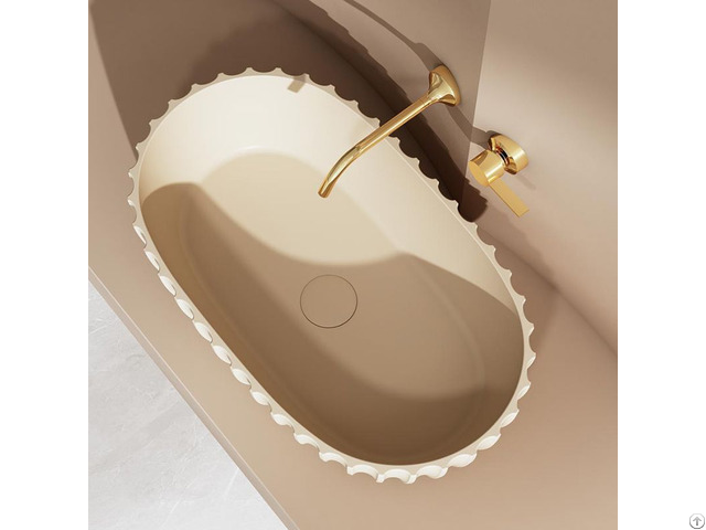 China Luxury Fluted Counter Top Basin Manufacturer Monblari