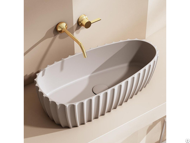 China Luxury Fluted Counter Top Basin Wholesale Monblari