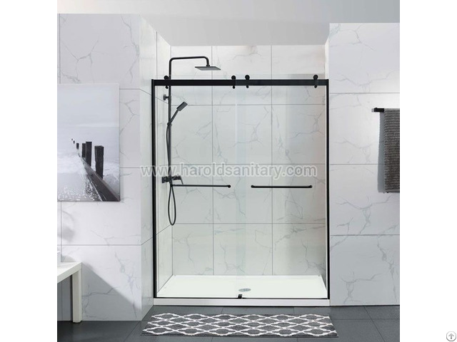 Economy Bypass Sliding Semi Frameless Shower Enclosure