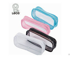 School Stationery Clear Waterproof Pvc Pencil Case With Zipper For Students