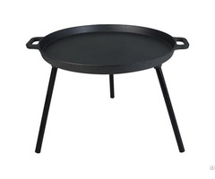 Outdoor Camping Cast Iron Barbecue Plate With 3 Removable Legs
