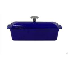 Wholesale Rectangular Enameled Cast Iron Loaf Pan With Lid
