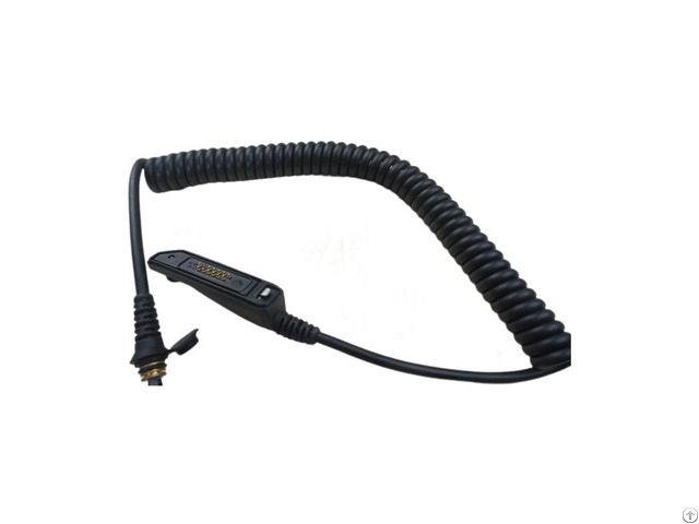 Fireproof Dual Muff Headset Coiled Cord For Handheld Two Way Radios