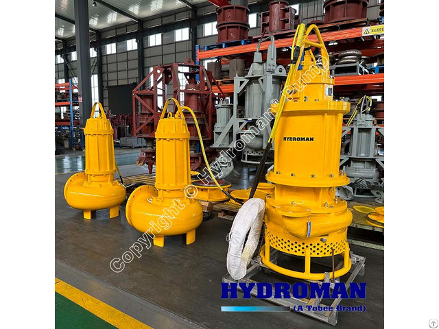 Hydroman® Submersible Wet Pit Dry Suction Sludge Pump With Cutterheads For Sea Sand