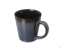 Custom 11oz Blue Reactive Glaze Stoneware Coffee Mugs