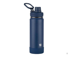 Blue 18oz Stainless Steel Insulated Water Bottle With Ring Lid And Carry Handle Custom Manufacturer
