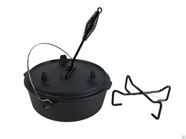 Wholesale Camping Cast Iron Dutch Oven With Three Legs Lid