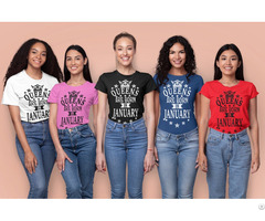 Wholesale Custom Cotton Birthday Queens Women′ S T Shirts
