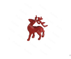 Puindo Customized Red Christmas Reindeer Figurine Xmas Ornament