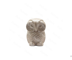Puindo Customized Christmas Owl Statue Brown Plastic Xmas Ornament