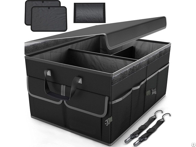 Preminium Trunk Organizer With Cover And Fixing Straps