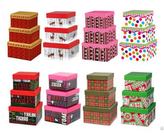 Gift Boxes Storage Nested Lid And Base Box
