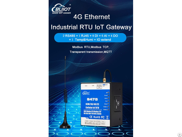 Industrial Ethernet Remote Monitoring Modbus To Mqtt Rtu Gateway