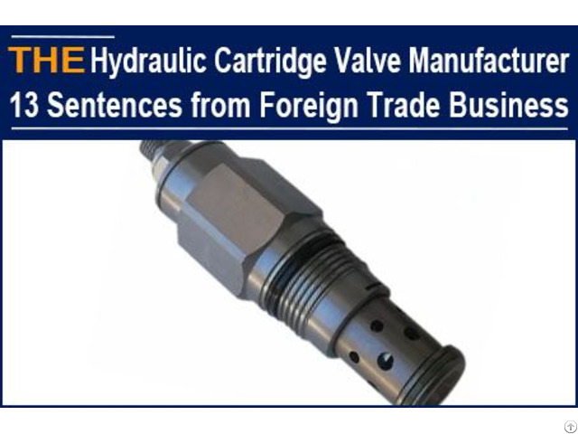 Hydraulic Cartridge Valve Manufacturer 13 Sentences From Foreign Trade Business