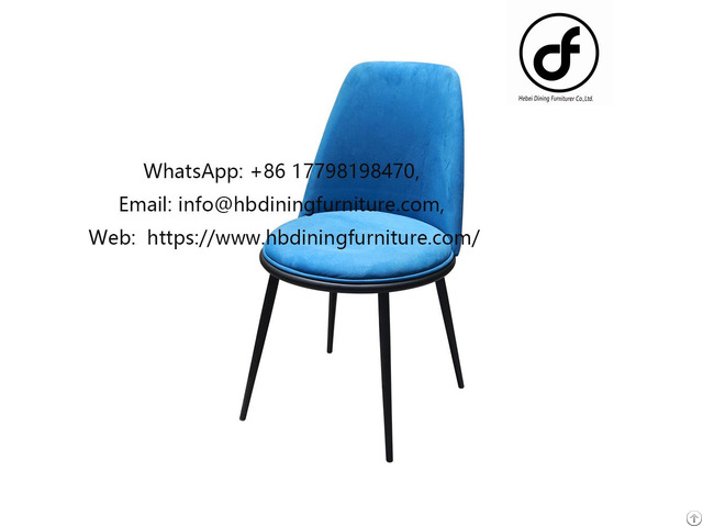 Simple Round Cushion Velvet Dining Chair