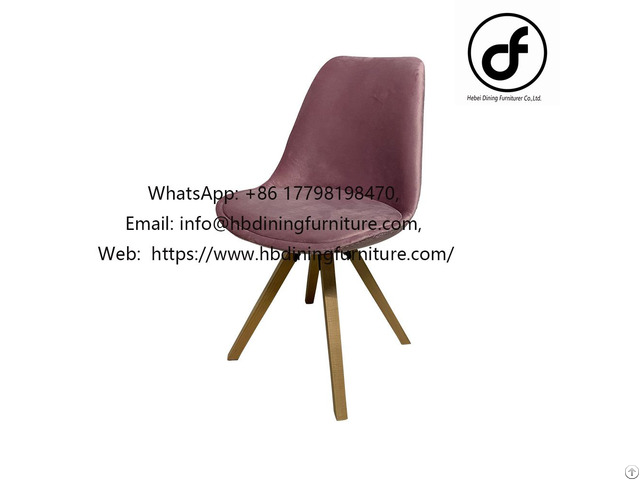 Round Cushion Fabric Wooden Leg Armchair