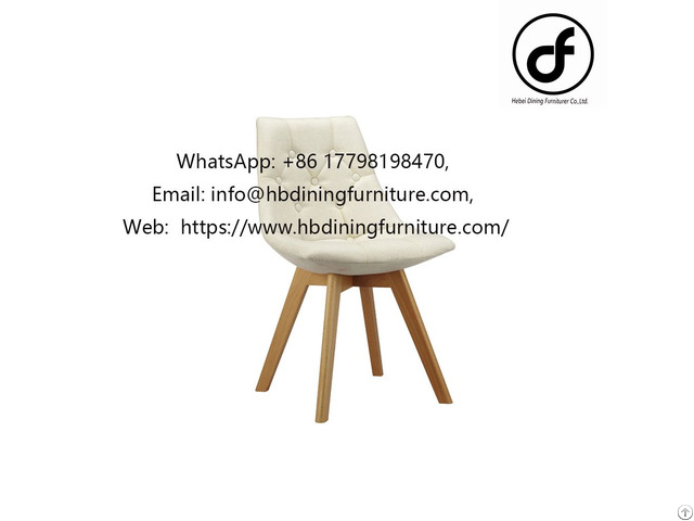 Fabric Wooden Leg Dining Chair