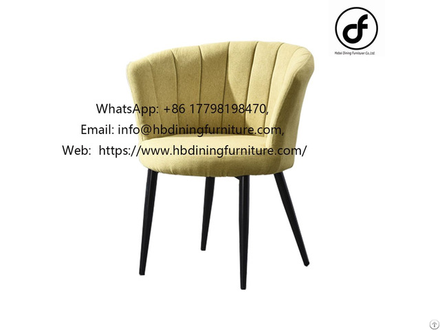 Fabric Round High Back Dining Chair