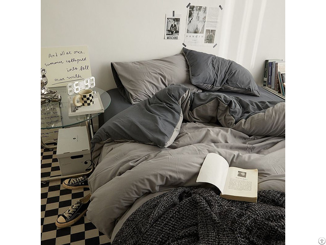 Four Pieces Soft Cotton Duvet Cover Set