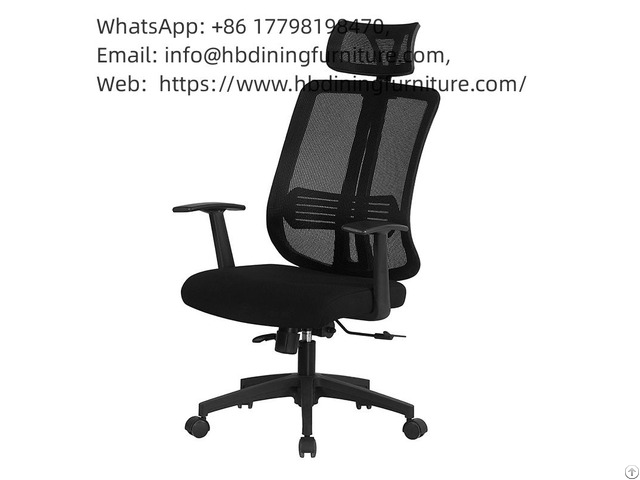 Black Mesh Office Chair With Tilt System Dc B18