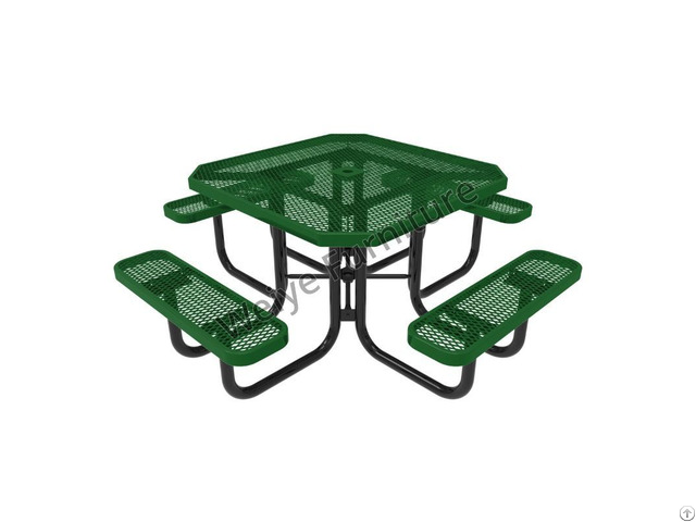 Heavy Duty Thermoplastic Coating Picnic Tables Round Square