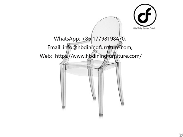 Fully Transparent Plastic Armchair