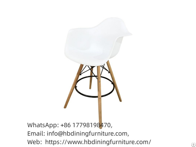 Pp Stools With White Arm Wood Base Db P02