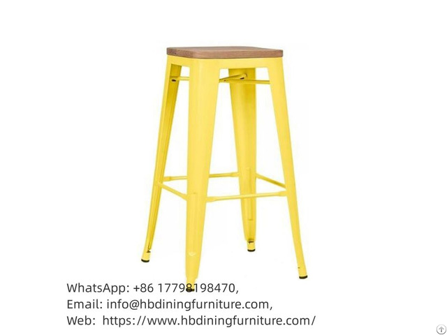 Iron Sheet Metal High Bar Stool Db M04