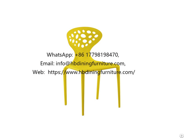 One Piece Yellow Plastic Chair