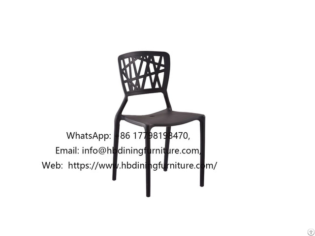 One Piece Black Plastic Chair