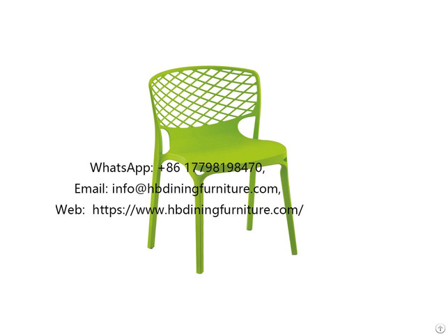 One Piece Green Plastic Chair