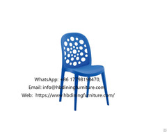 One Piece Blue Plastic Chair