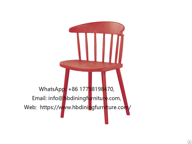 Curved Backrest One Piece Plastic Chair