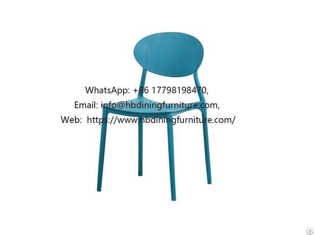 Curved Back Plastic Dining Chair