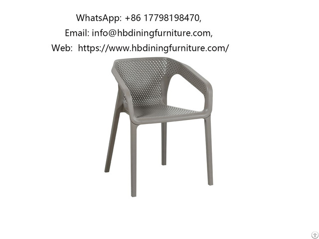 Ergonomic Gray Plastic Stool