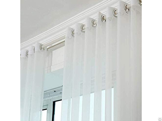 Solid Voile Sheer Curtains With Ring Top