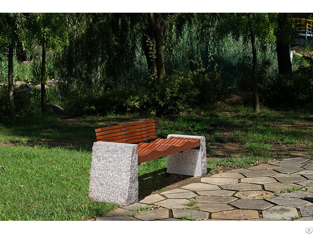 A Stone Bench With Backrest