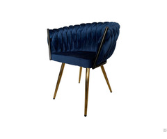 Velvet Dining Chair Petal Armchair Gold Plated Legs Dc R33