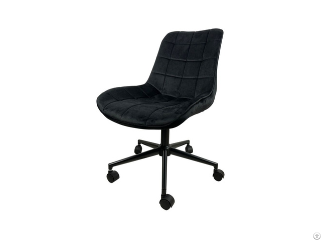 Velvet Dining Chair With Swivel Wheel Dc R08f