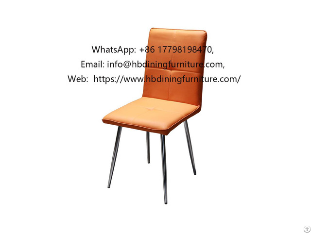 Orange Leather Dining Chairs