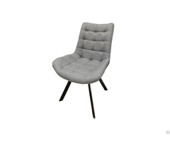 Fabric Dining Chair Backrest With Metal Legs Dc F08b