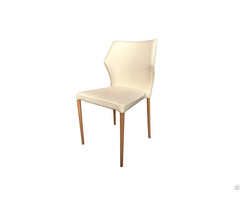 Fabric Dining Chair Arm Less With Wooden Legs Dc F10