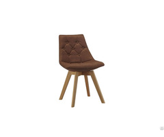 Fabrics Upholstered Wood Leg Dining Chair Dc F04