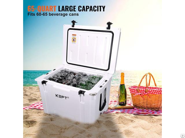 Lldpe Wall And Pu Formed Rotomolded Cooler Box 65 Qt 62l