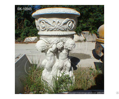 Wholesale Marble Planter Pots With Cherub Statues For Outdoor Garden And Home Decor
