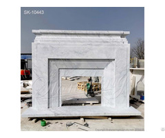 Manufacturer White Marble Modern Bolection Fireplace Mantel Surround For Home Decor