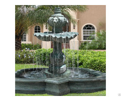 Stunning Green Marble Outdoor Water Fountain For Garden And Courtyard Decor Sales