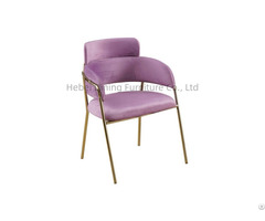 New Arrival Velvet Sofa Chair High Back Iron Legs